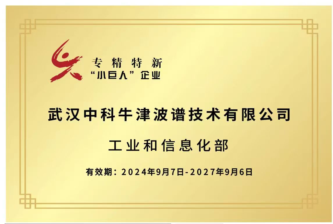 武汉中科牛津波谱技术有限公司所得荣誉