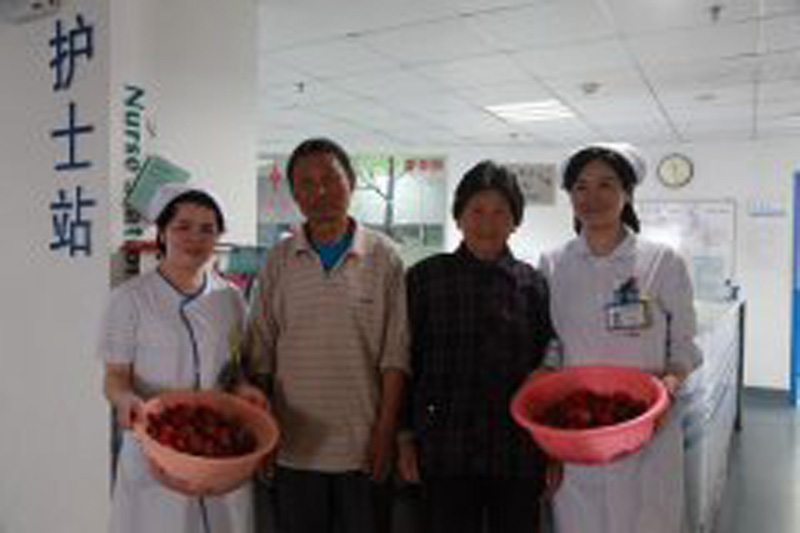 一年前病危被医生救活  婆婆摘来两盆草莓致谢