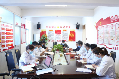 中铁阜阳医院党总支组织学习贯彻党的十九届六中全会精神